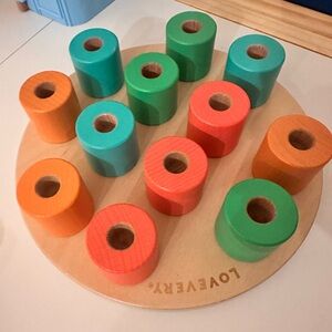 Lovevery Wooden Stacking Pegboard Montessori